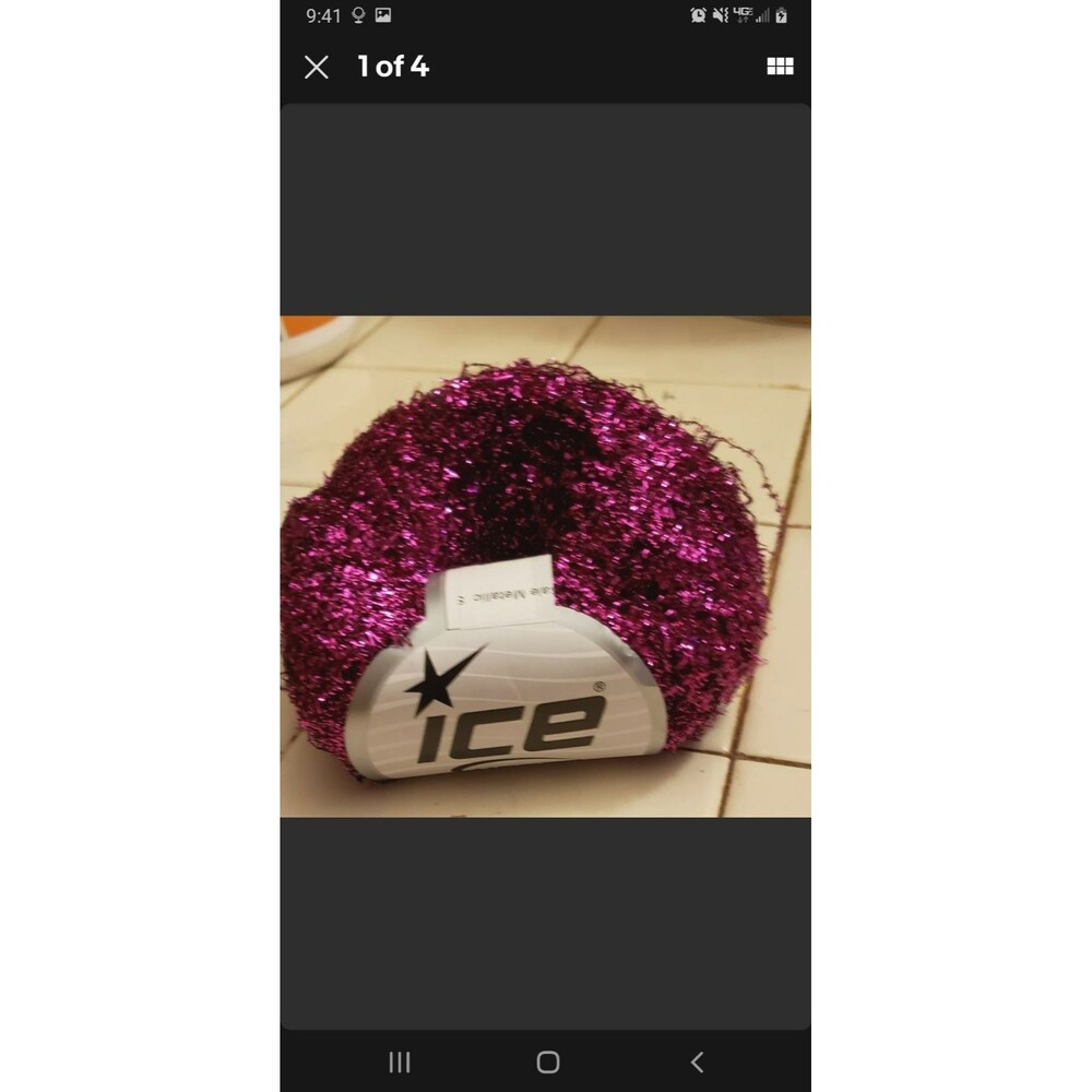 X2 Ice METALLIC FOAM Yarn plum NEW